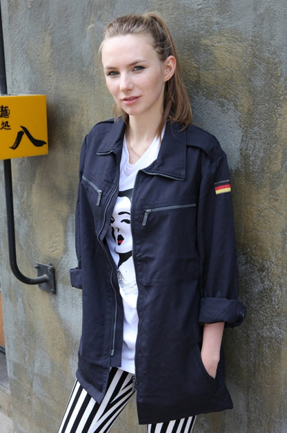 Vintage German army navy deck jacket bordjacke Bundeswehr military marine naval coat (Copy)