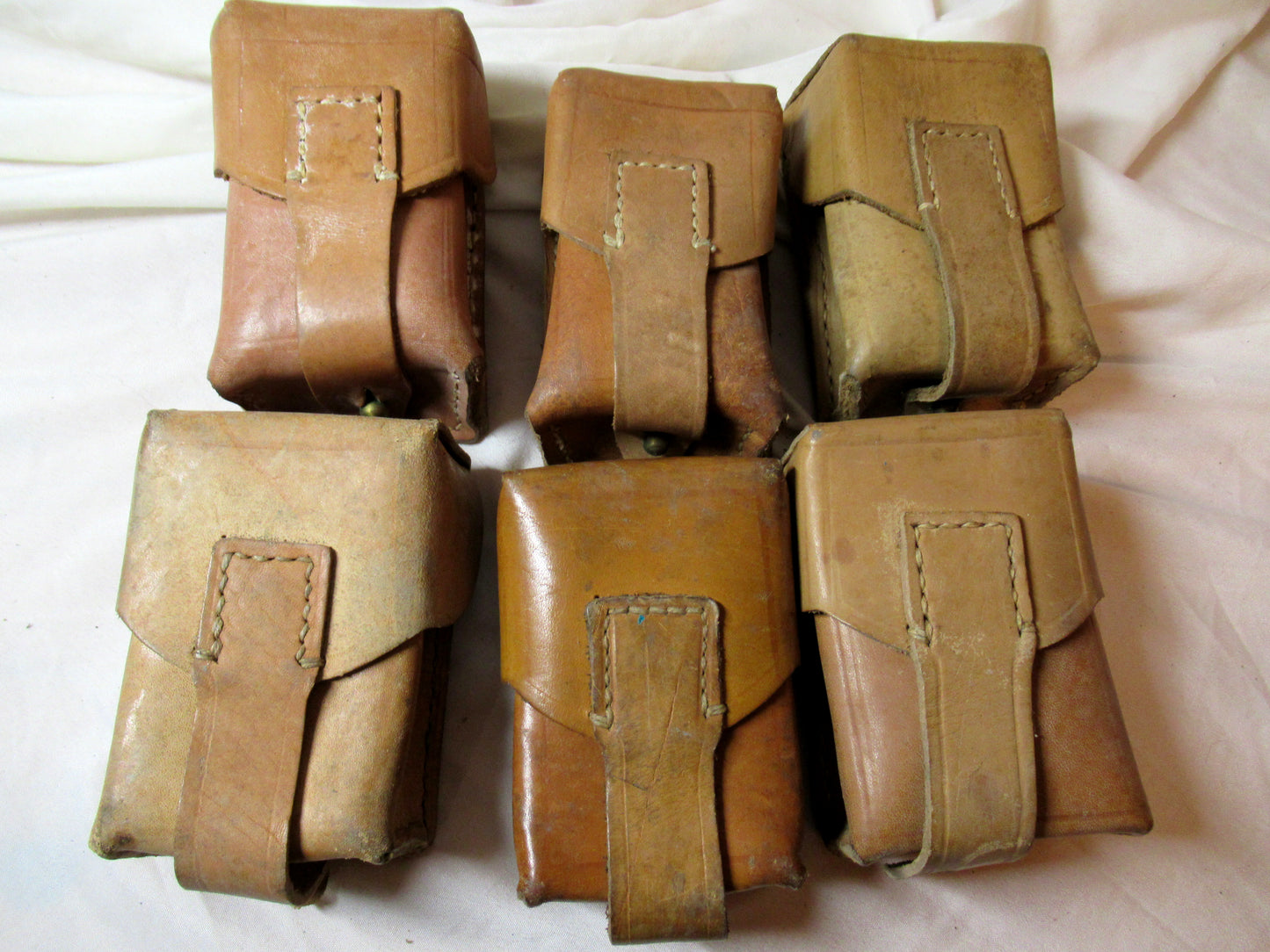 Vintage Yugoslavian army leather Mauser ammo single belt pouch military ammunition JNA Communist Soviet Era